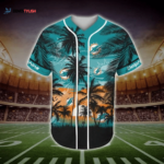 Miami Dolphins Tropical Baseball Jersey