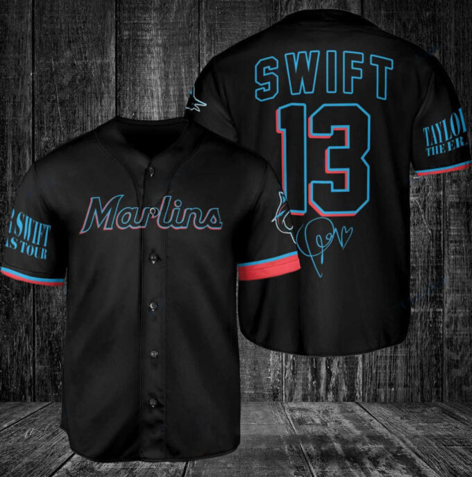 Miami Marlins Taylor Swift Fan Baseball Jersey BJ2254