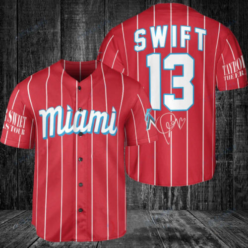 Miami Marlins Taylor Swift Fan Baseball Jersey BJ2255