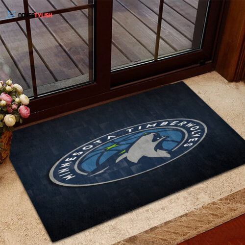 Minnesota Timberwolves Emblem Home Decor 2024 Foldable Doormat Indoor Outdoor Welcome Mat Home Decor