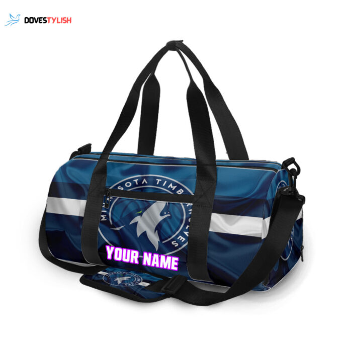 Minnesota Timberwolves Emblem Unisex Gift Tee 2024Personalized Name Travel Bag Gym Bag