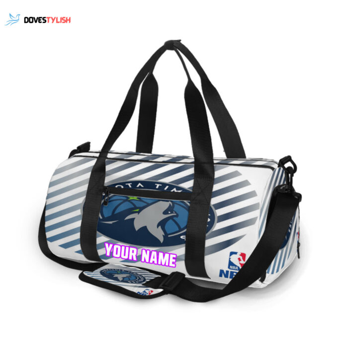 Minnesota Timberwolves Emblem Unisex Gift Tee 2024Personalized Name Travel Bag Gym Bag