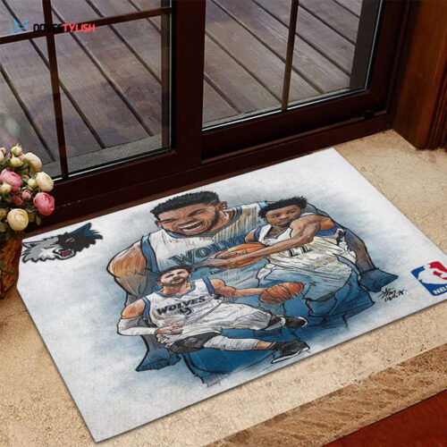 Minnesota Timberwolves Players Home Decor 2024 Foldable Doormat Indoor Outdoor Welcome Mat Home Decor