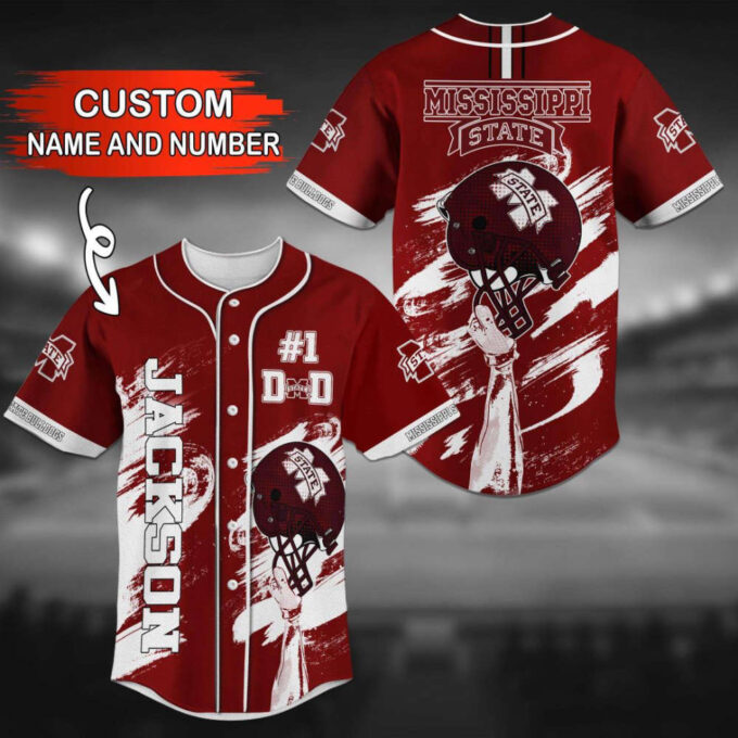 Mississippi State Bulldogs Personalized Baseball Jersey