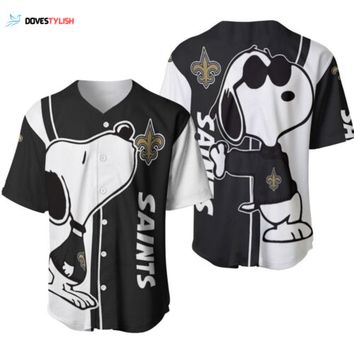 New Orleans Saints snoopy lover Printed Baseball Jersey