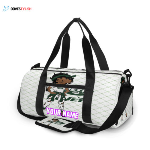 New York Jets Betty Boop Unisex Gift Tee 2024Personalized Name Travel Bag Gym Bag