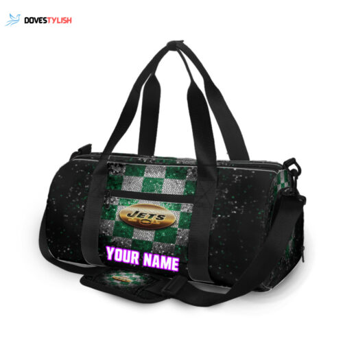 New York Jets Emblem Unisex Gift Tee 2024Personalized Name Travel Bag Gym Bag