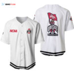 Ohio State Buckeyes Classic White With Mascot Gift For Ohio State Buckeyes Fans Baseball Jersey