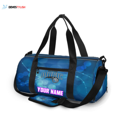 Orlando Magic Bubbles Blue Personalized Name Travel Bag Gym Bag