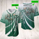 Personalized New York Jets Baseball Jersey Baseball Jersey Mascot