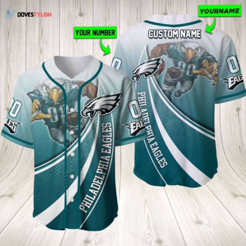 Personalized Philadelphia Eagles Baseball Jersey Baseball Jersey Mascot BJ0526