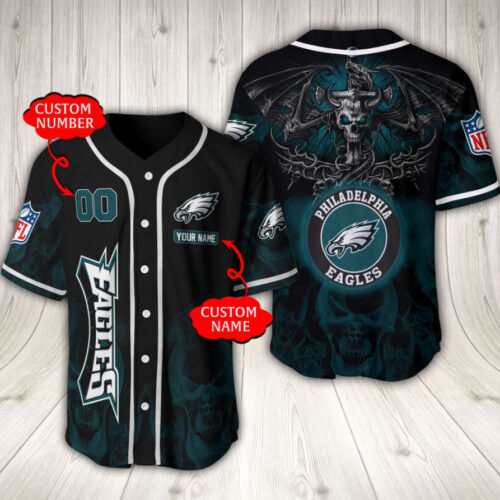 Philadelphia Eagles Baseball Jersey Custom Name And Number