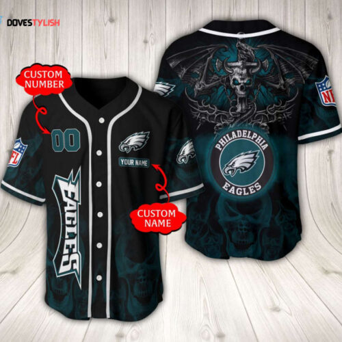 Philadelphia Eagles Baseball Jersey Custom Name And Number