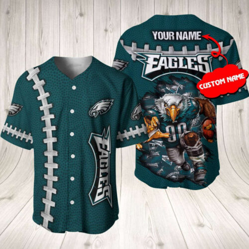 Philadelphia Eagles Personalized Baseball Jersey