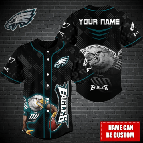 Philadelphia Eagles Personalized Baseball Jersey