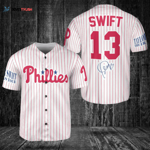 Philadelphia Phillies Taylor Swift Fan Baseball Jersey BJ2262