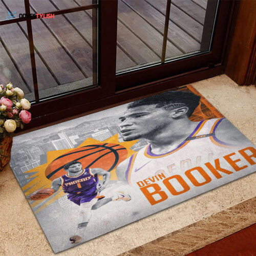 Phoenix Suns Devin Booker 1 Home Decor 2024 Foldable Doormat Indoor Outdoor Welcome Mat Home Decor