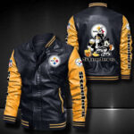 Pittsburgh Steelers Leather Bomber Jacket