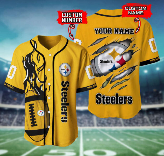 Pittsburgh Steelers Personalized Baseball Jersey BJ0288