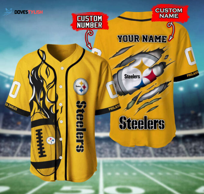 Pittsburgh Steelers Personalized Baseball Jersey BJ0288