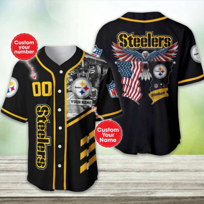 Pittsburgh Steelers Personalized Baseball Jersey