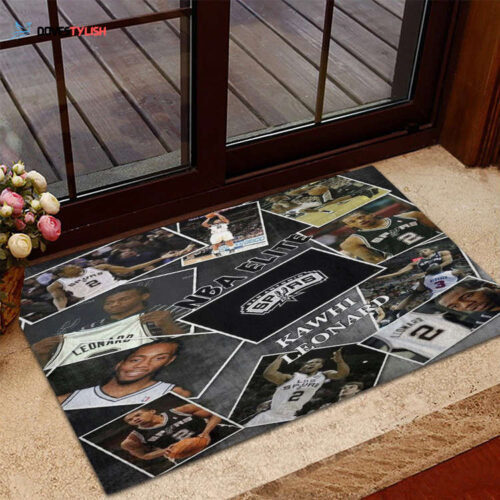 San Antonio Spurs Kawhi Home Decor 2024 Foldable Doormat Indoor Outdoor Welcome Mat Home Decor