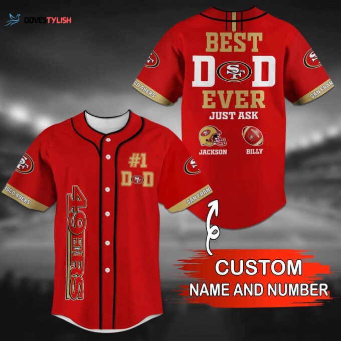 San Francisco 49ers Personalized Baseball Jersey