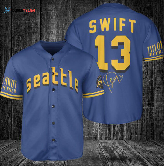 Seattle Mariners Taylor Swift Fan Baseball Jersey BJ2267