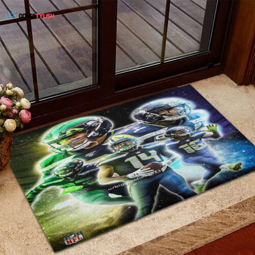 Seattle Seahawks Home Decor 2024 Foldable Doormat Indoor Outdoor Welcome Mat Home Decor