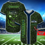 Seattle Seahawks Personalized Baseball Jersey