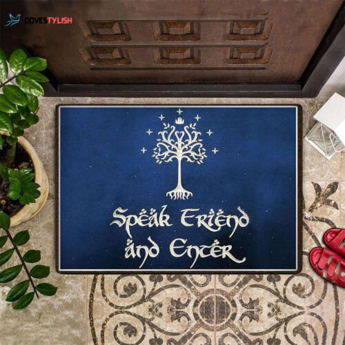 Speak Friend And Enter Doormat Funny Outdoor Door Mat Practical Christmas Gift For Family