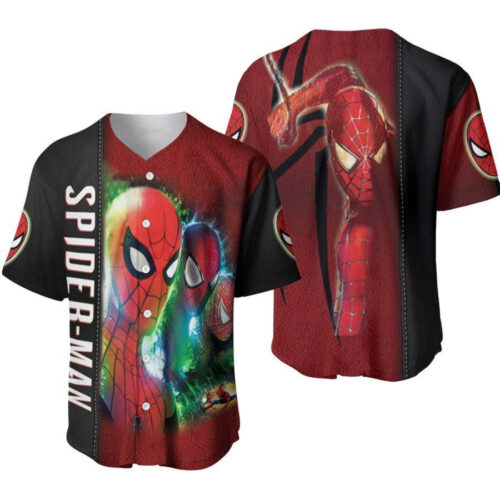 Spider Man No Way Home Three Heroes Saving The World Superhero Designed Allover Gift For Spider Man Fans Baseball Jersey