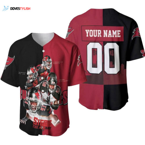 Tampa Bay Buccaneers Siege The Day Printed Baseball Jersey BJ2194