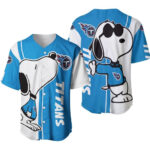 Tennessee Titans snoopy lover Printed Baseball Jersey