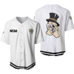 Wake Forest Demon Deacons Classic White With Mascot Gift For Wake Forest Demon Deacons Fans Baseball Jersey