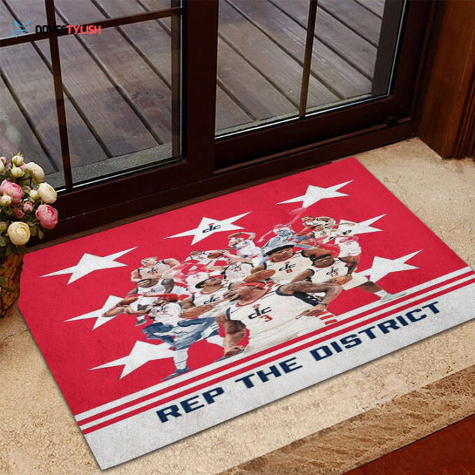 Washington Wizards Rep The Home Decor 2024 Foldable Doormat Indoor Outdoor Welcome Mat Home Decor