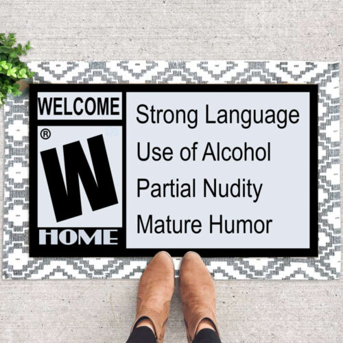 Welcome Home Doormat, Home Decoration, New Home Gift Idea, New Flat Gift, Funny Quote Welcome Home Doormat