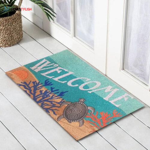 Welcome Turtle Easy Clean Welcome DoorMat | Felt And Rubber | Home Decor 2024
