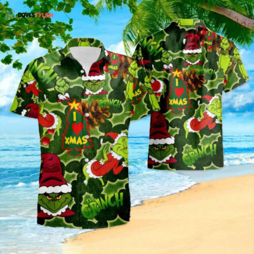 Grinch Christmas Hawaii Shirt Gift For Men And Women