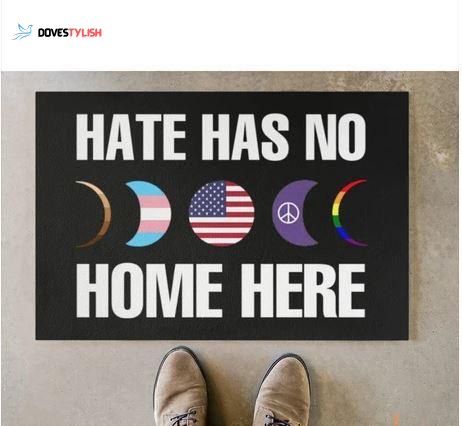 Welcome Rainbow Heart LGBT Doormat