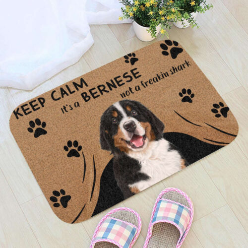 Keep Calm It’s a Pitbull Not a Freakin Shark Doormat