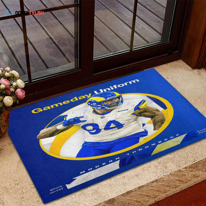 Los Angeles Rams A Shawn Unisex Gift Tee 2024Foldable Doormat Indoor Outdoor Welcome Mat Home Decor