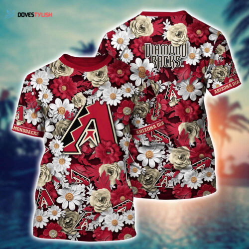 MLB Arizona Diamondbacks 3D T-Shirt Tropical Trends For Fans Sports