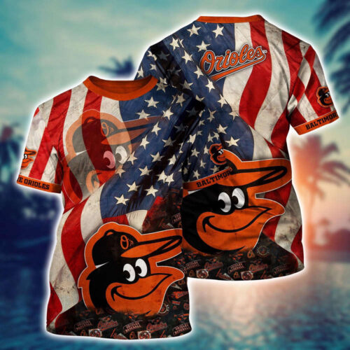 MLB Baltimore Orioles 3D T-Shirt Blossom Bliss Fusion For Fans Sports
