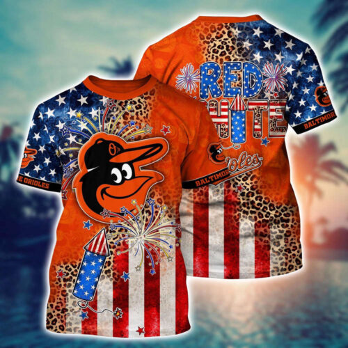 MLB Baltimore Orioles 3D T-Shirt Chic in Aloha For Fans Sports