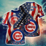 MLB Chicago Cubs 3D T-Shirt Blossom Bliss Fusion For Fans Sports