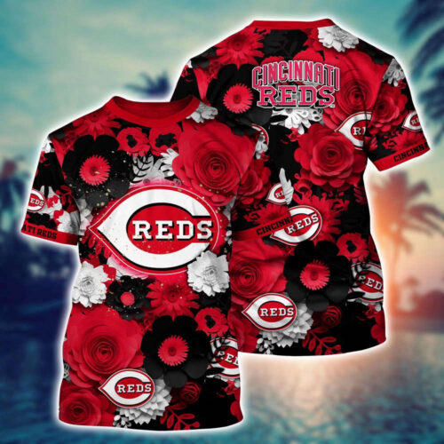 MLB Cincinnati Reds 3D T-Shirt Sunset Slam Chic For Fans Sports