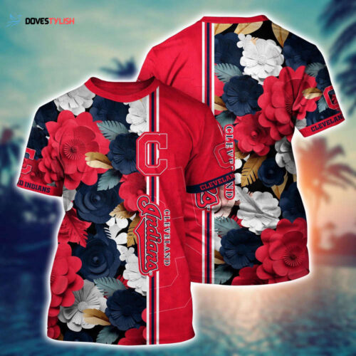 MLB Cleveland Indians 3D T-Shirt Tropical Twist For Fans Sports