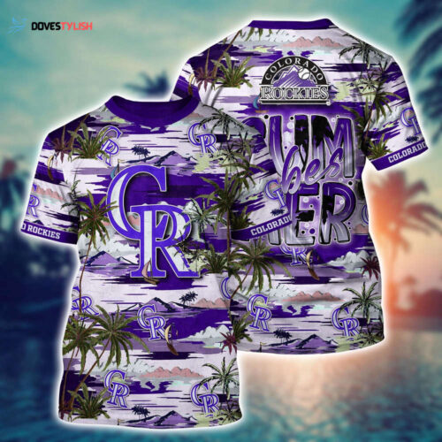 MLB Colorado Rockies 3D T-Shirt Sunset Symphony For Fans Sports