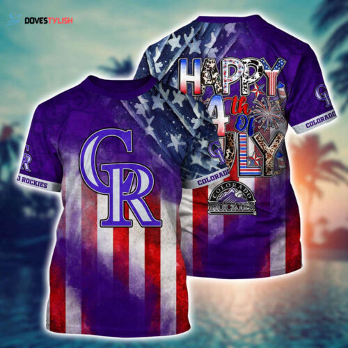 MLB Colorado Rockies 3D T-Shirt Sunset Symphony For Fans Sports